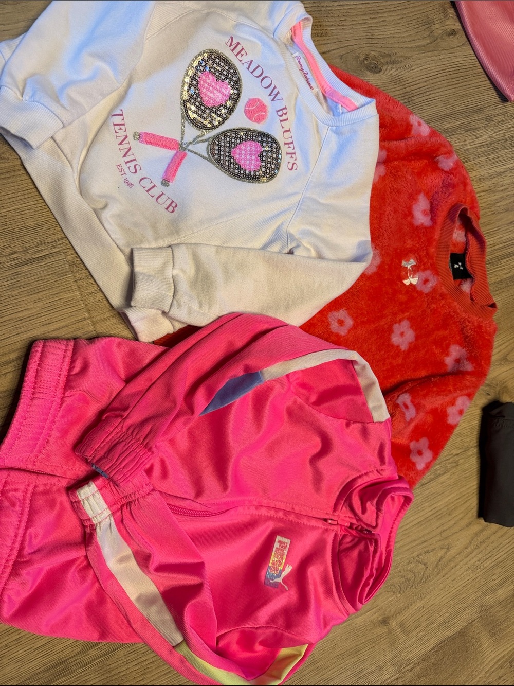 Little girls athletic lot- under armour, puma,Tennis Club Sweatshirt -